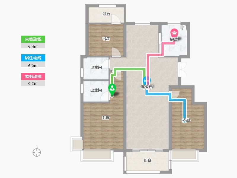 安徽省-滁州市-春风里-103.00-户型库-动静线