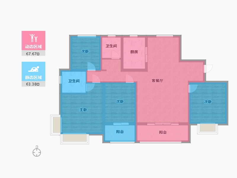 山东省-临沂市-智胜华庭-117.00-户型库-动静分区