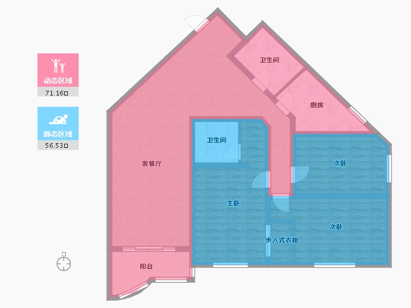 上海-上海市-阳光四季公寓-104.00-户型库-动静分区