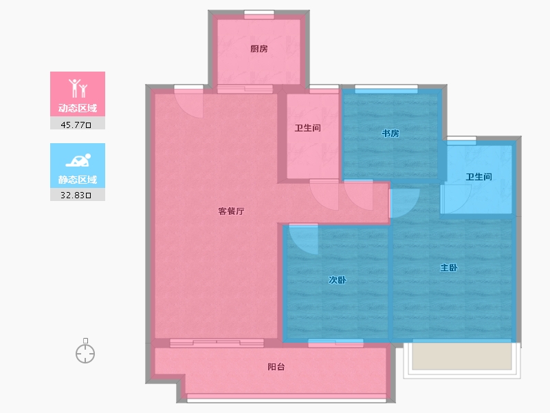 浙江省-丽水市-理想时代-78.40-户型库-动静分区