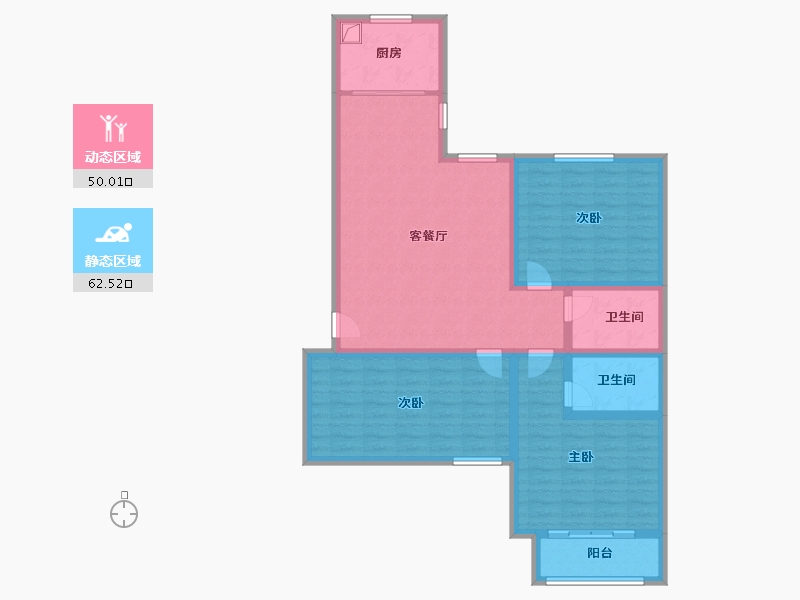 河北省-邯郸市-银泰祥苑-100.42-户型库-动静分区