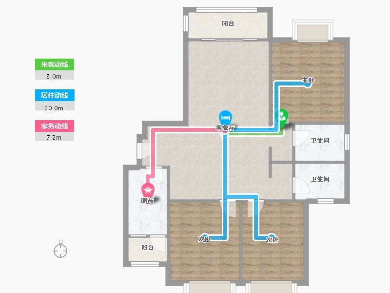 陕西省-西安市-浐灞半岛A5紫陌佳域-109.60-户型库-动静线