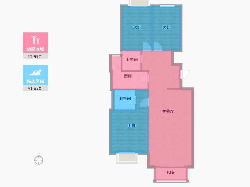 北京-北京市-西山枫林-100.80-户型库-动静分区