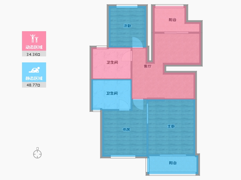 广东省-梅州市-世纪金郡-80.00-户型库-动静分区