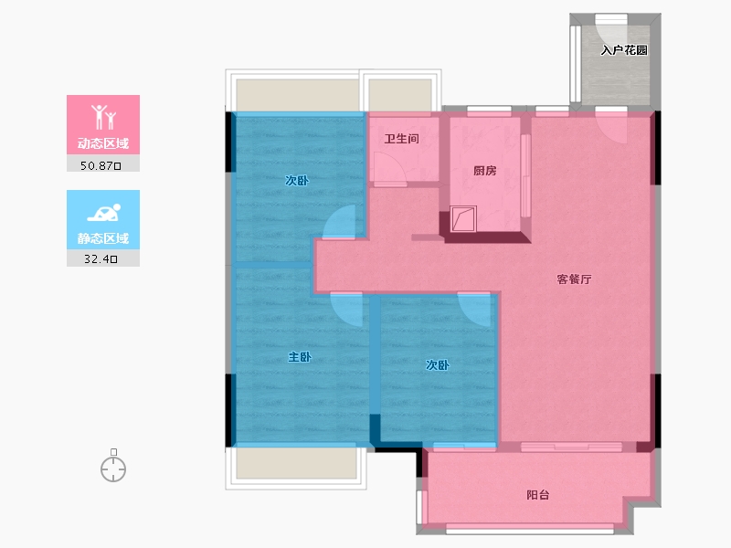 江苏省-南通市-时光峯汇-77.42-户型库-动静分区