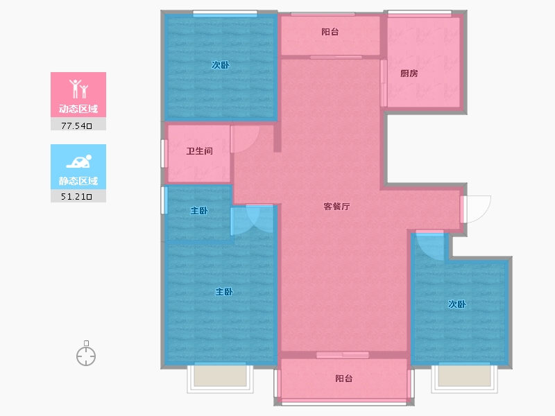 山西省-运城市-公园壹号7期-116.18-户型库-动静分区