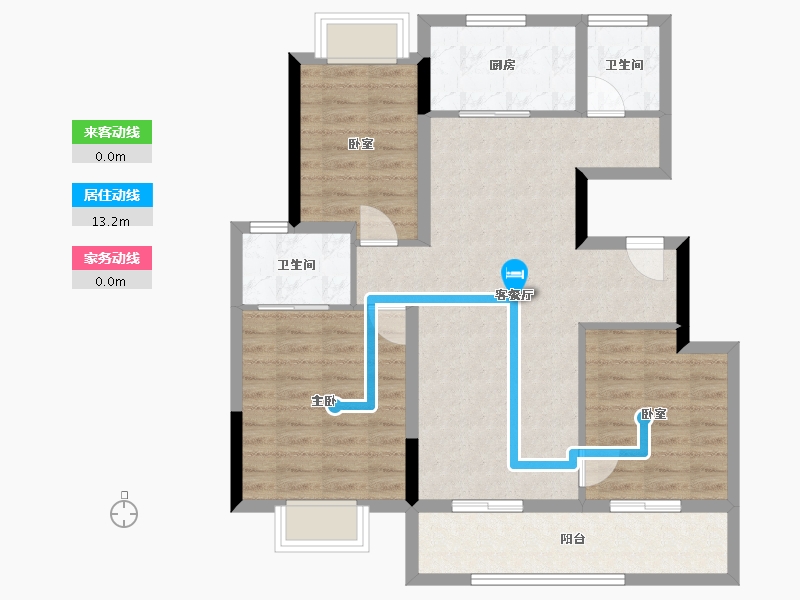 江苏省-苏州市-蔚然锦绣-88.00-户型库-动静线