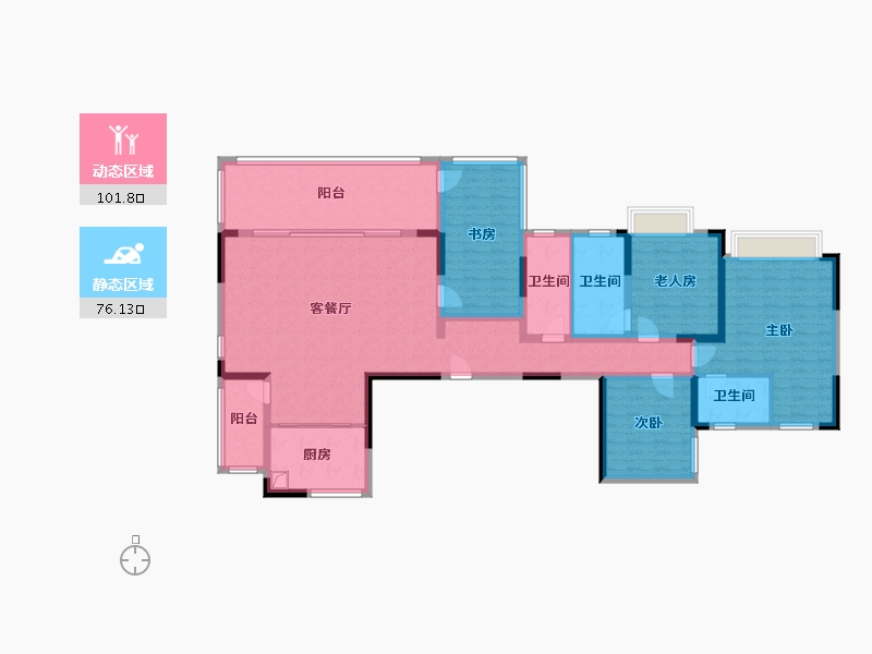 贵州省-遵义市-中建锦阅-160.00-户型库-动静分区