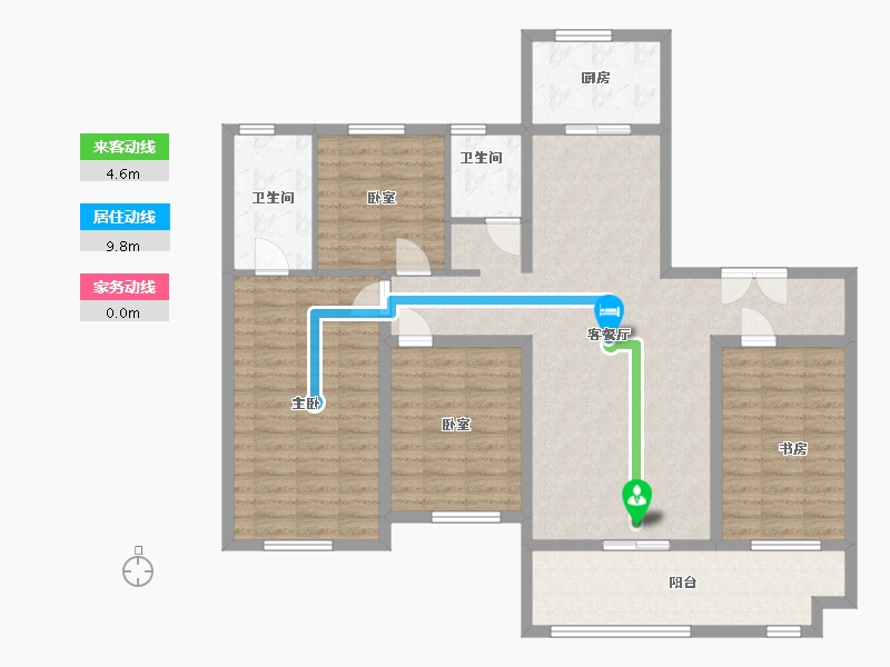 山东省-临沂市-东方华府-124.00-户型库-动静线