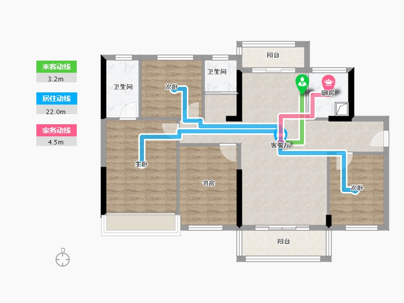 广西壮族自治区-防城港市-东兴碧桂园-127.00-户型库-动静线