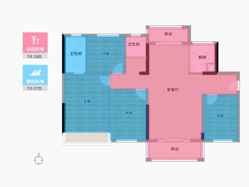 广西壮族自治区-防城港市-东兴碧桂园-127.00-户型库-动静分区