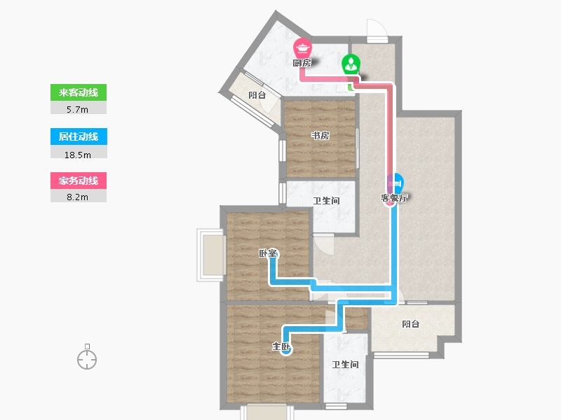 湖北省-武汉市-城投瀚城璞岸-88.00-户型库-动静线