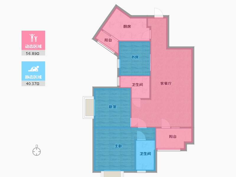 湖北省-武汉市-城投瀚城璞岸-88.00-户型库-动静分区