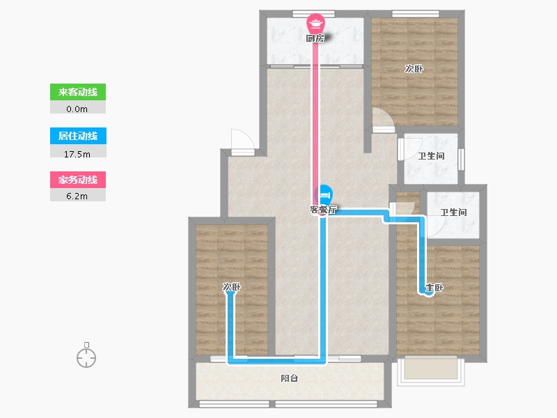 山西省-运城市-公园壹号C区-104.00-户型库-动静线