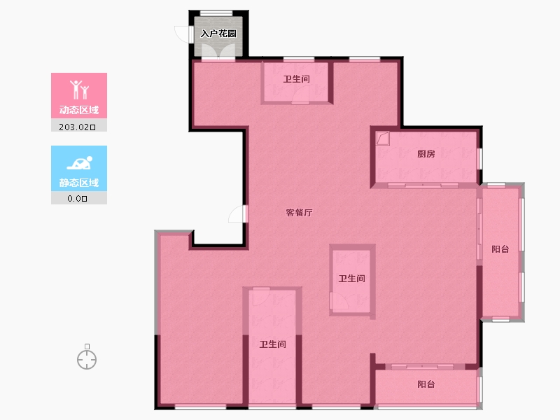 江苏省-苏州市-越秀向东岛-196.80-户型库-动静分区