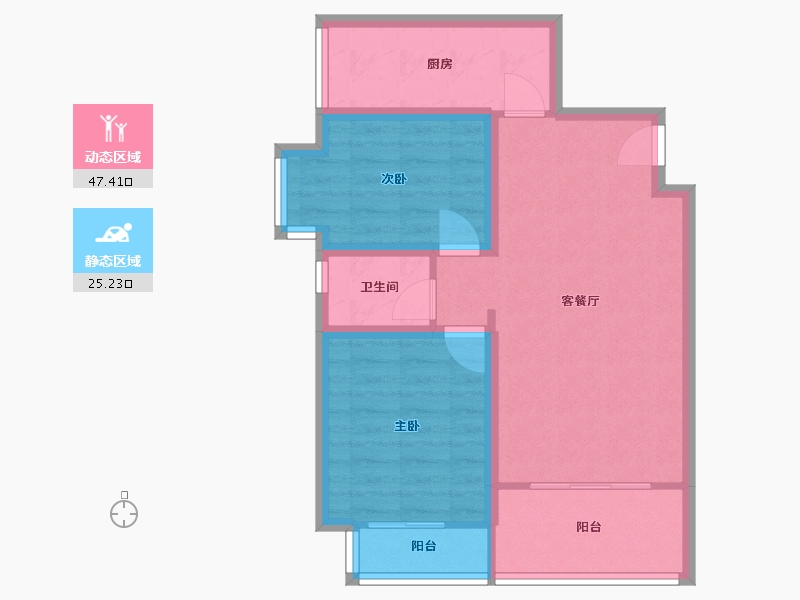 四川省-成都市-上行东方-90.16-户型库-动静分区