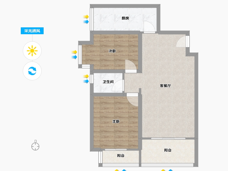 四川省-成都市-上行东方-90.16-户型库-采光通风