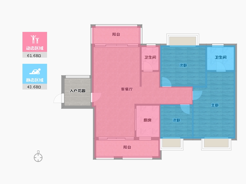 湖南省-郴州市-竹园新城(船洞路)-99.71-户型库-动静分区