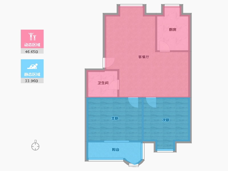 陕西省-西安市-雅荷智能家园-71.18-户型库-动静分区