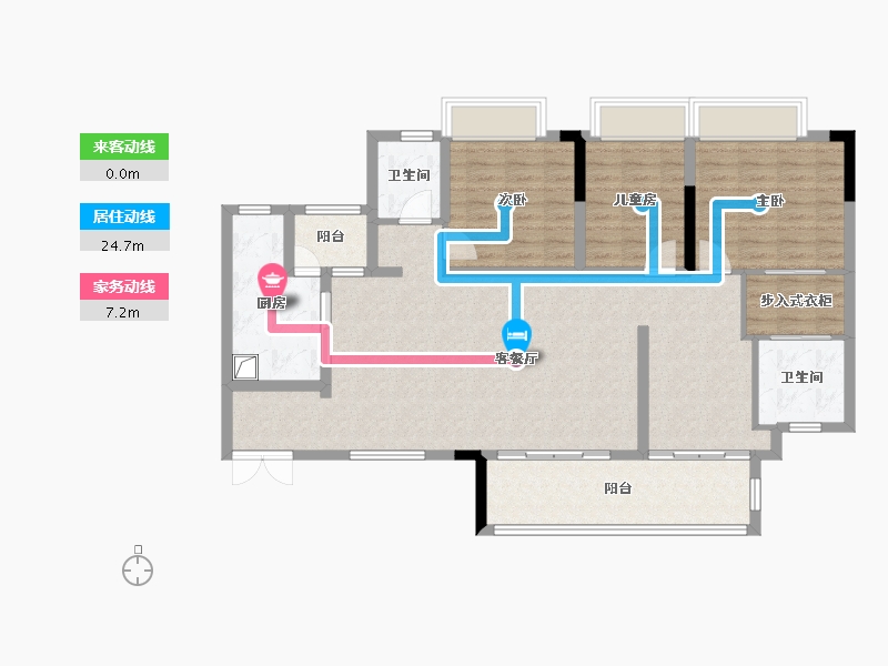 贵州省-贵阳市-双龙御景新城-111.20-户型库-动静线