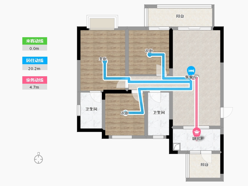 四川省-眉山市-旭辉云樾天境-85.60-户型库-动静线