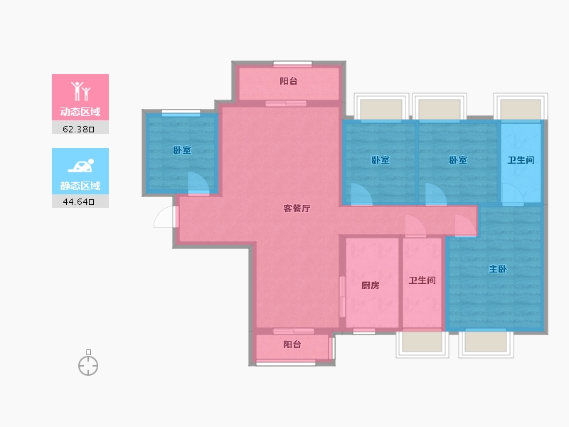 广东省-江门市-五邑碧桂园-100.00-户型库-动静分区