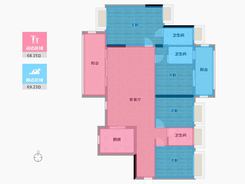 广东省-佛山市-依云华府-110.00-户型库-动静分区