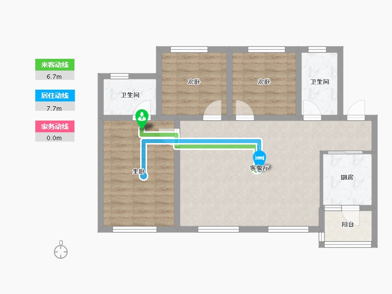 四川省-巴中市-滨江一号-69.24-户型库-动静线