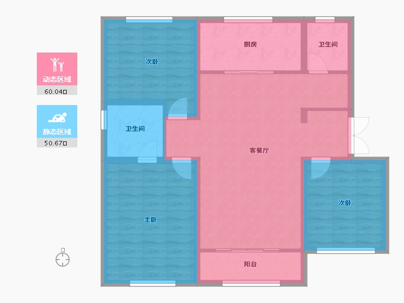 河北省-保定市-晨阳小镇-99.90-户型库-动静分区