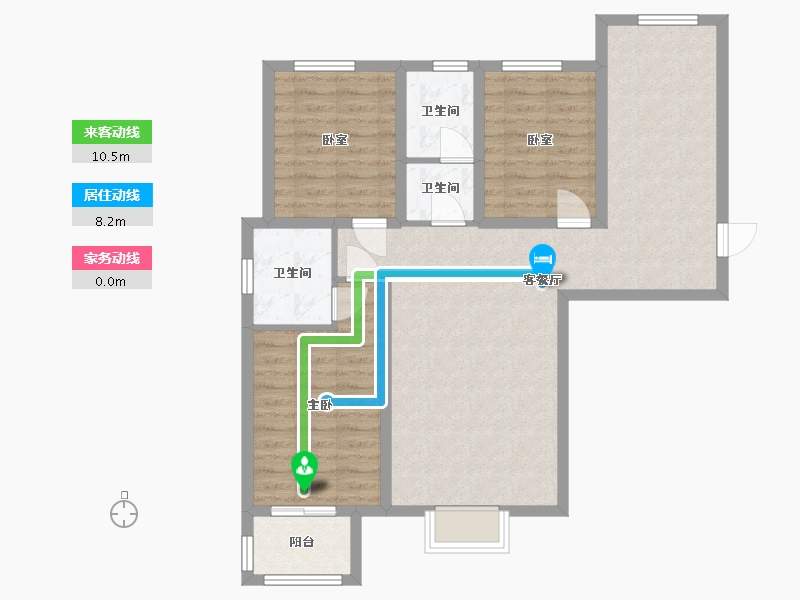 山西省-晋中市-恒大珺睿府-102.42-户型库-动静线