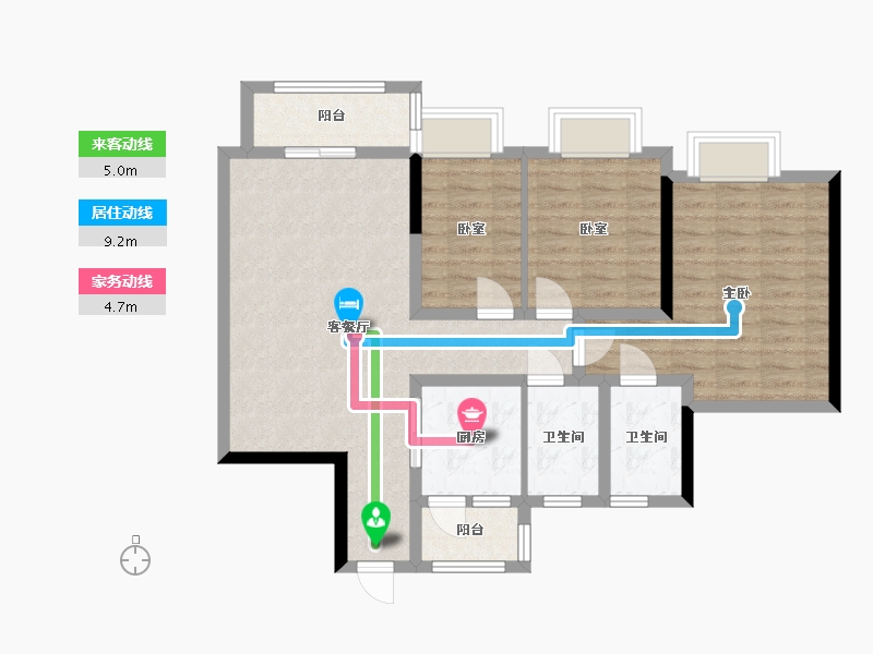 广东省-广州市-中海康城花园-92.04-户型库-动静线