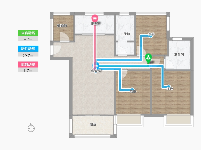 江苏省-南京市-恒大悦澜湾-86.61-户型库-动静线