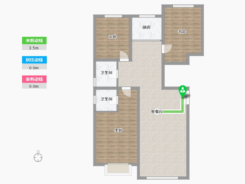 内蒙古自治区-巴彦淖尔市-奥林国际-116.04-户型库-动静线