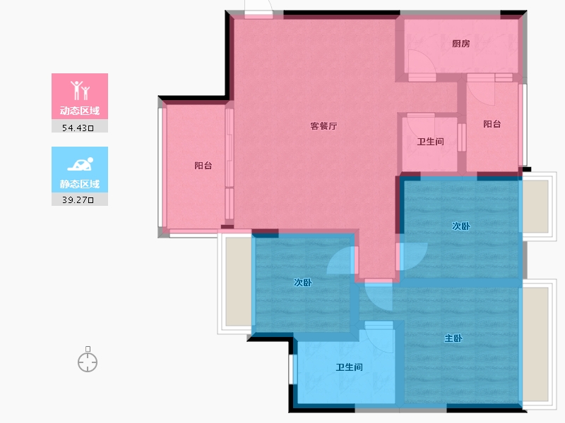 贵州省-黔南布依族苗族自治州-双龙云和春天-82.40-户型库-动静分区