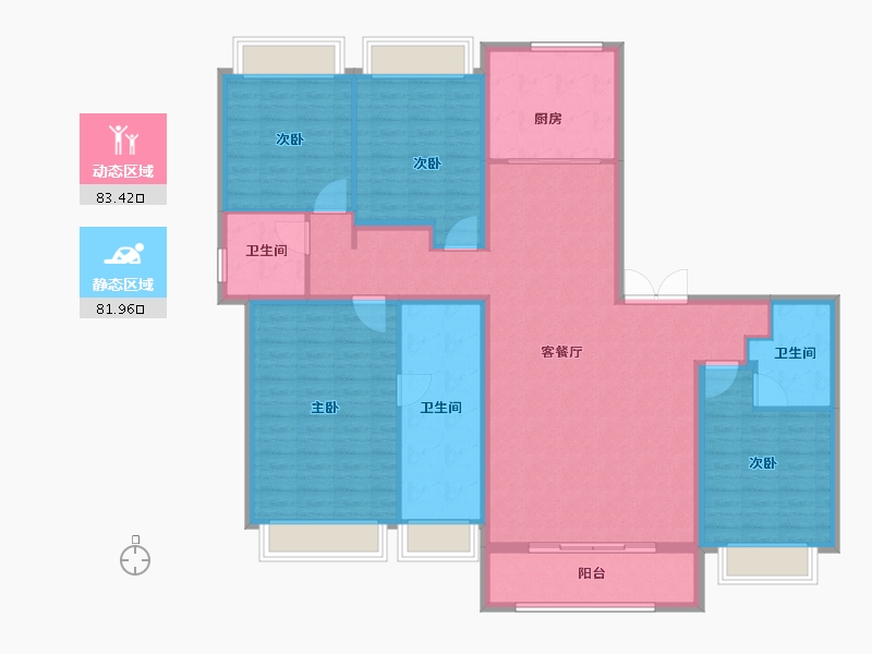 湖北省-武汉市-远洋东方境世界观-150.40-户型库-动静分区