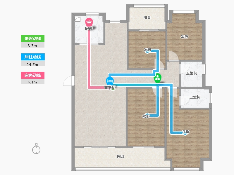 福建省-福州市-中联名城二期-117.38-户型库-动静线