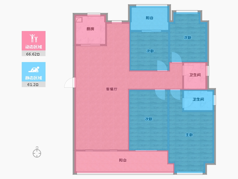 福建省-福州市-中联名城二期-117.38-户型库-动静分区