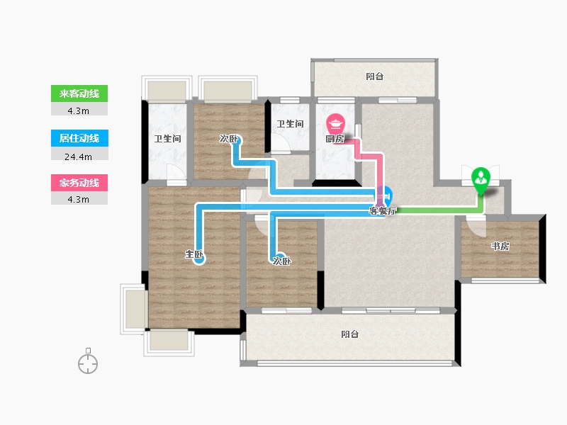 四川省-遂宁市-滨江河畔-145.00-户型库-动静线