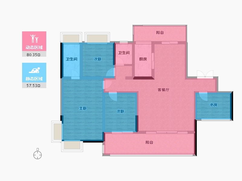 四川省-遂宁市-滨江河畔-145.00-户型库-动静分区