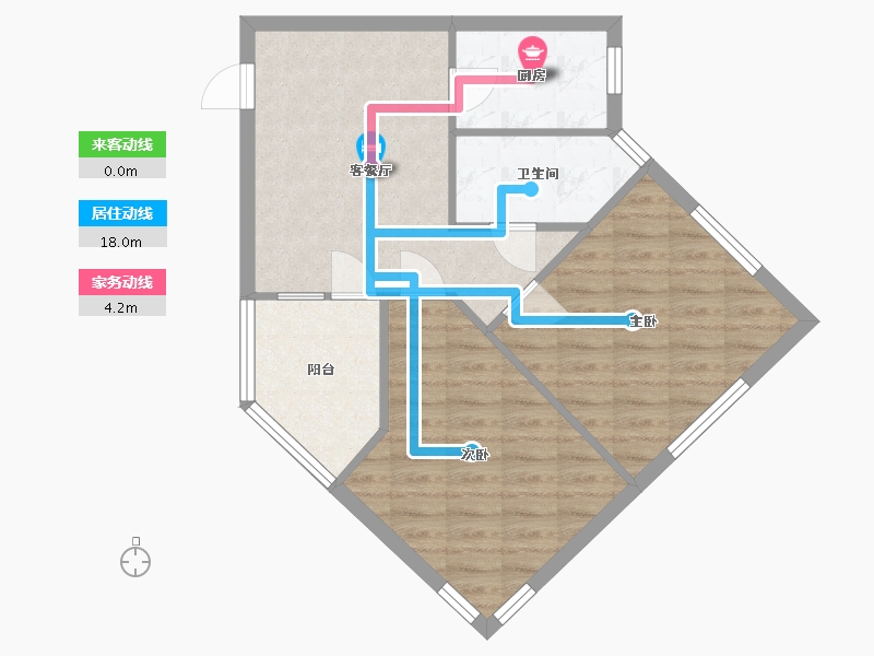 浙江省-杭州市-三里亭苑-二区-59.30-户型库-动静线