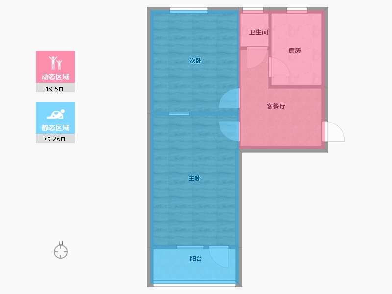 河南省-郑州市-伏牛路185号院-53.00-户型库-动静分区