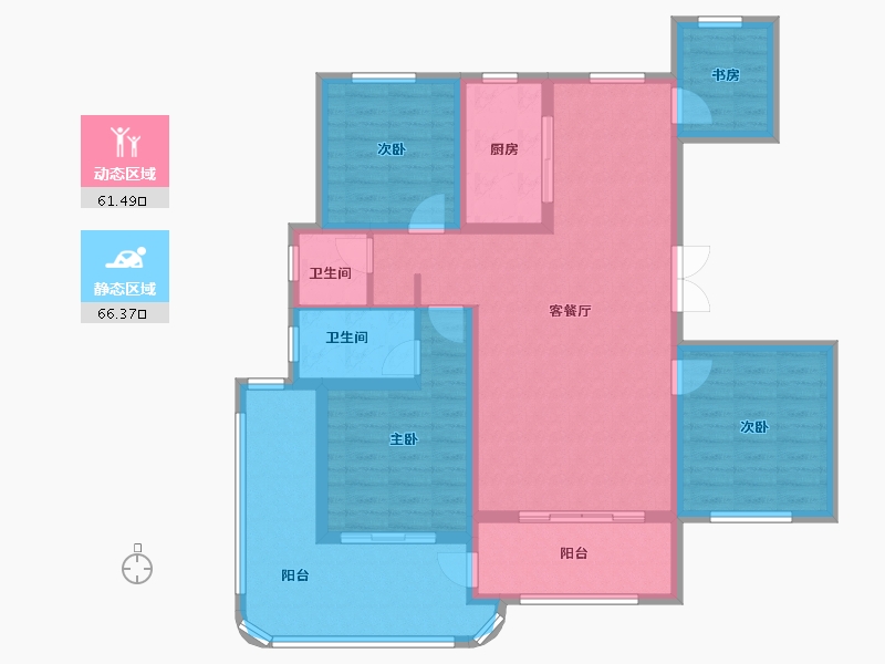 河南省-商丘市-港宁迎宾府-114.40-户型库-动静分区