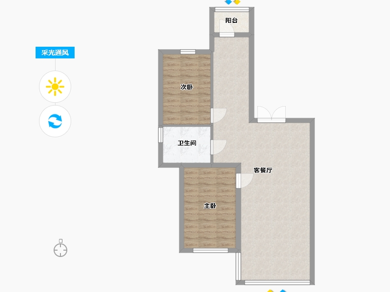 黑龙江省-哈尔滨市-福汇金荷-86.96-户型库-采光通风