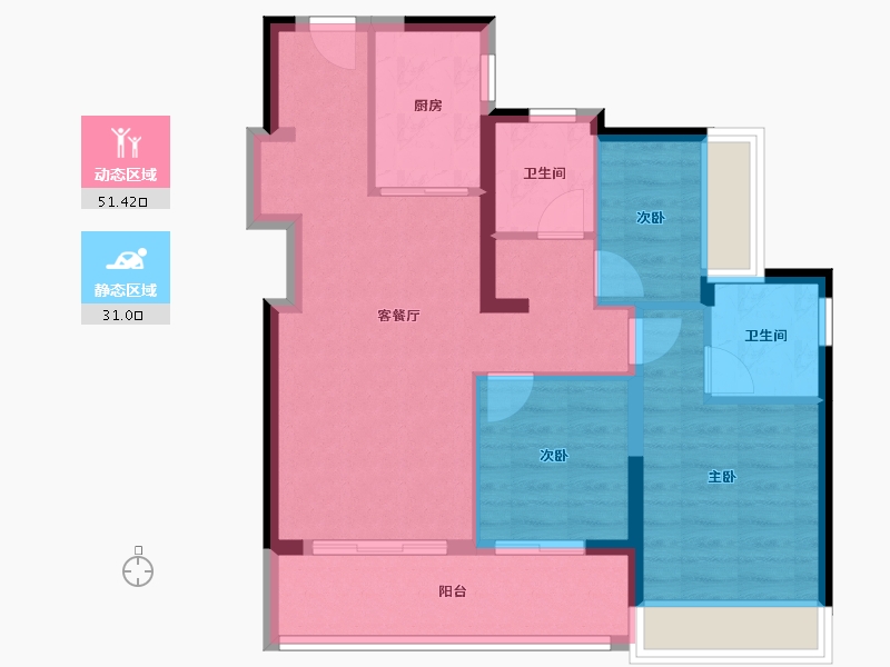 广东省-深圳市-超核万象中心-77.45-户型库-动静分区