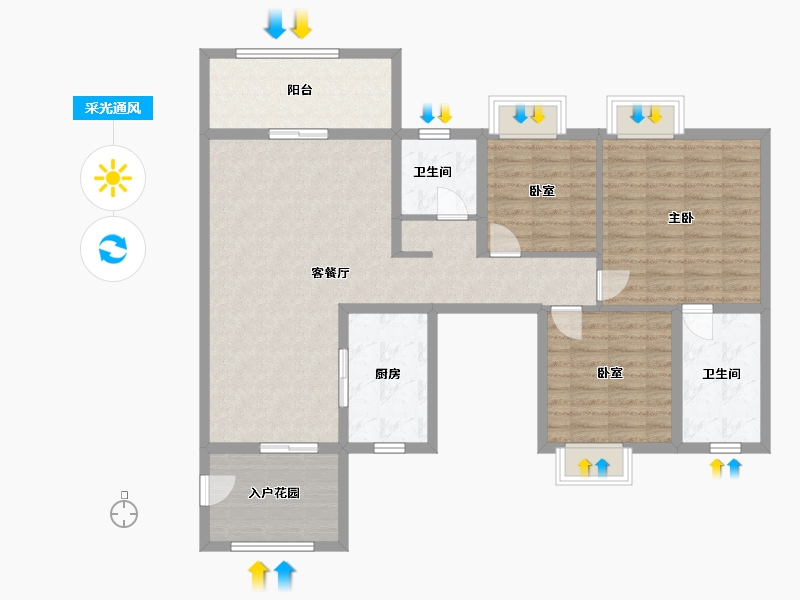 贵州省-黔南布依族苗族自治州-新华星源国际-112.00-户型库-采光通风