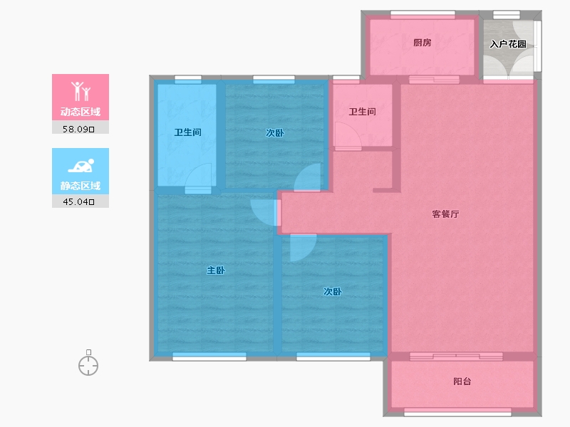 青海省-海东市-壹悦府-95.20-户型库-动静分区