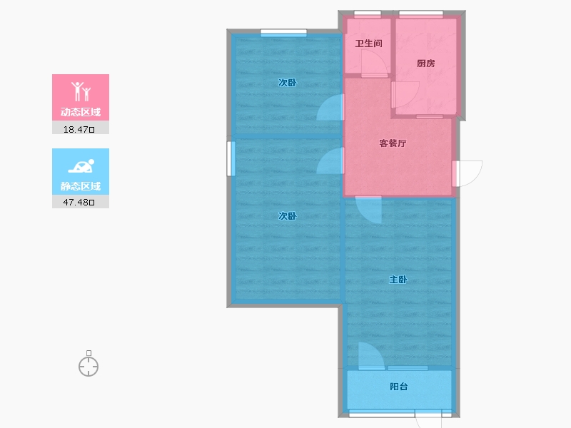 山东省-青岛市-海滨花园-73.00-户型库-动静分区