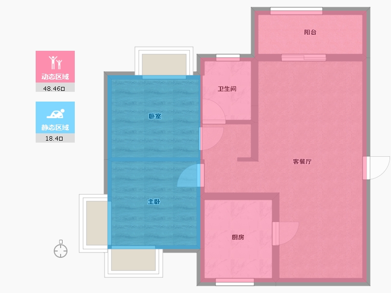 广东省-深圳市-富士君荟-64.00-户型库-动静分区