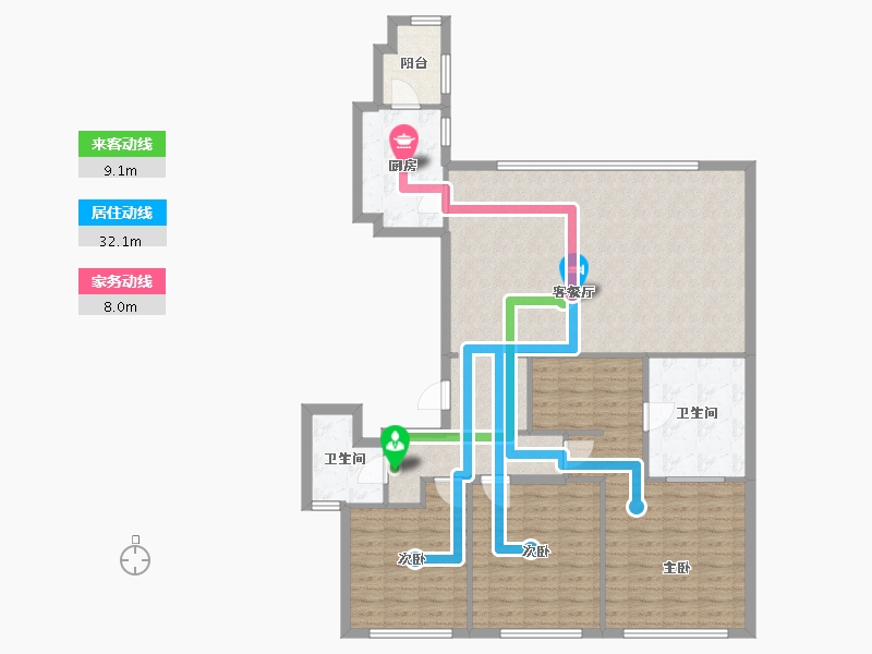 广东省-中山市-幸福天禧-138.40-户型库-动静线