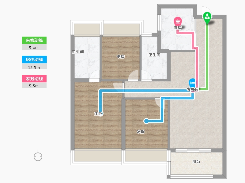 上海-上海市-建发观唐府-79.00-户型库-动静线